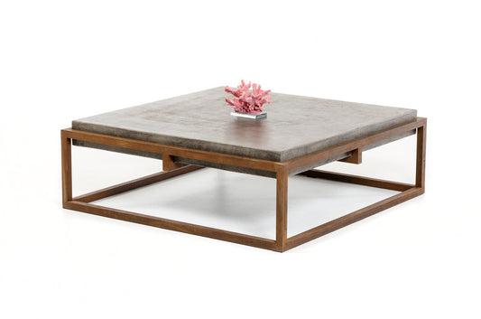 15inches Concrete and Metal Coffee Table